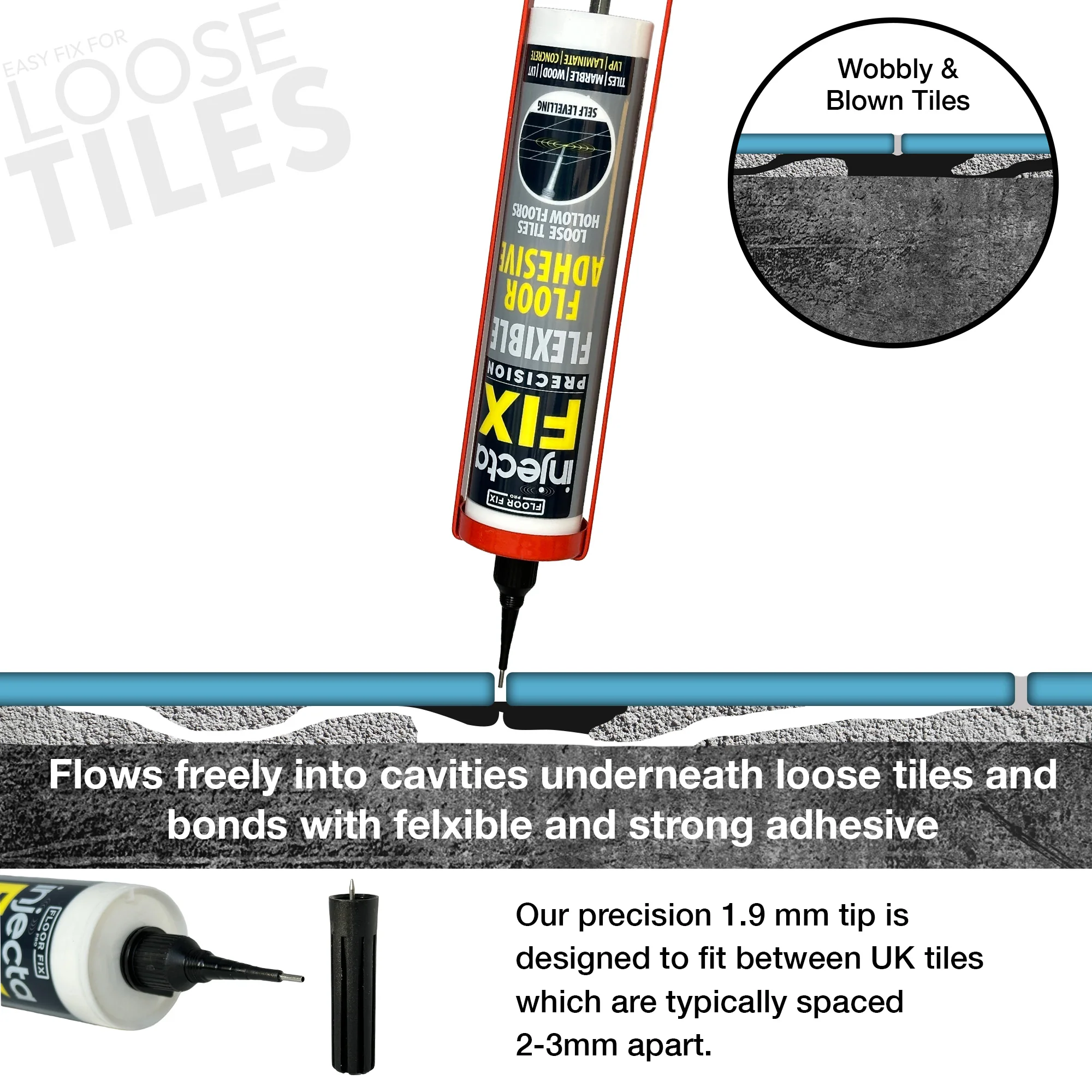 Injectafix Pro 300ml  - Bonding Adhesive For Loose Tiles & Hollow Floors - Image 6